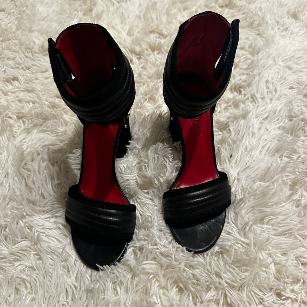 ZADIG & VOLTAIRE leather sandals studded suede size 8 - Picture 4 of 9
